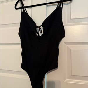 Victoria's Secret Black Textured Bodysuit - Never Worn!!
